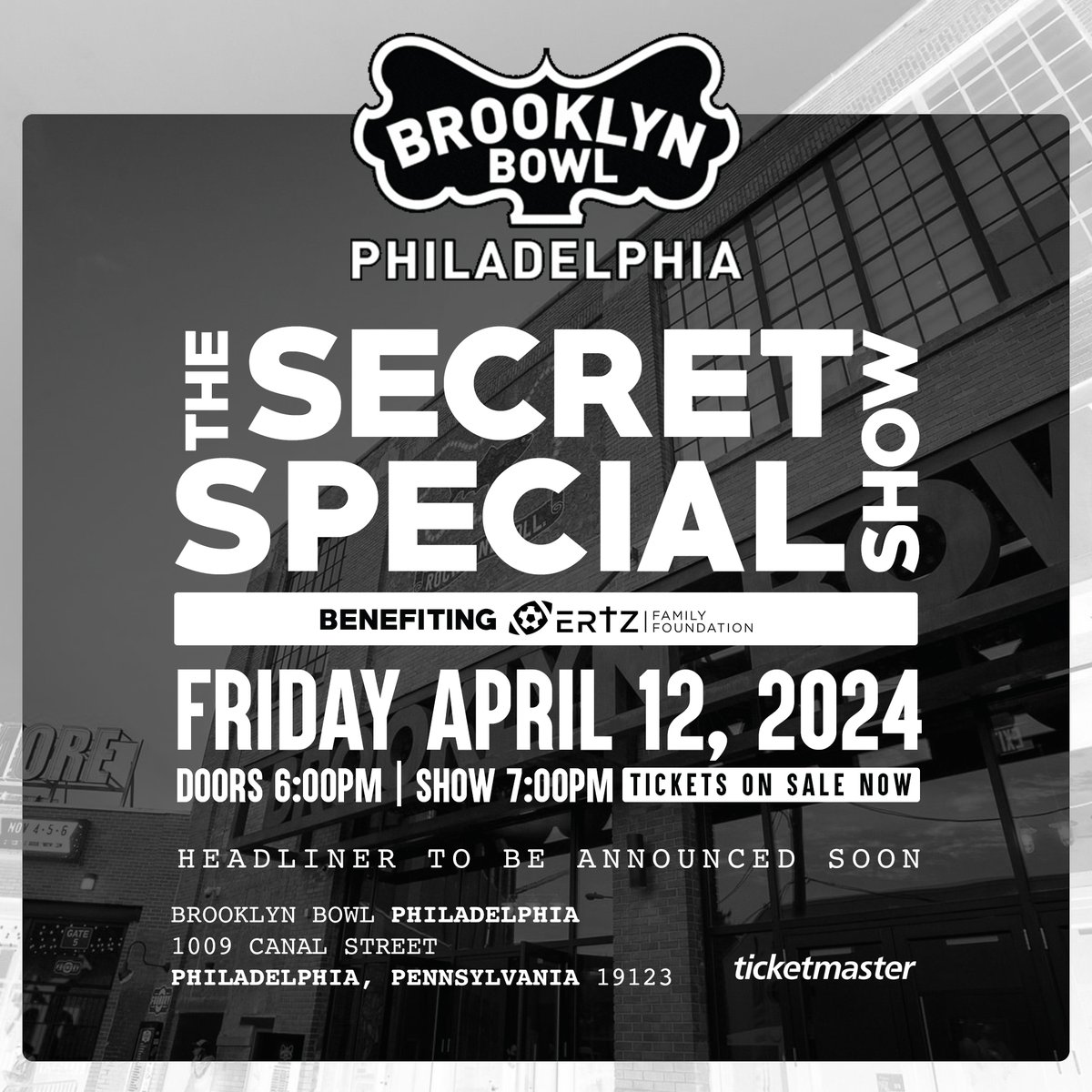 #PHILADELPHIA ✖️ Join us on FRIDAY, APRIL 12 at @BBowlPhilly for THE SECRET 🤫 SPECIAL SHOW benefiting our foundation. Headliner and special guests to be announced soon ✌🏼 Get tickets now at: ow.ly/rlNx50R56zP