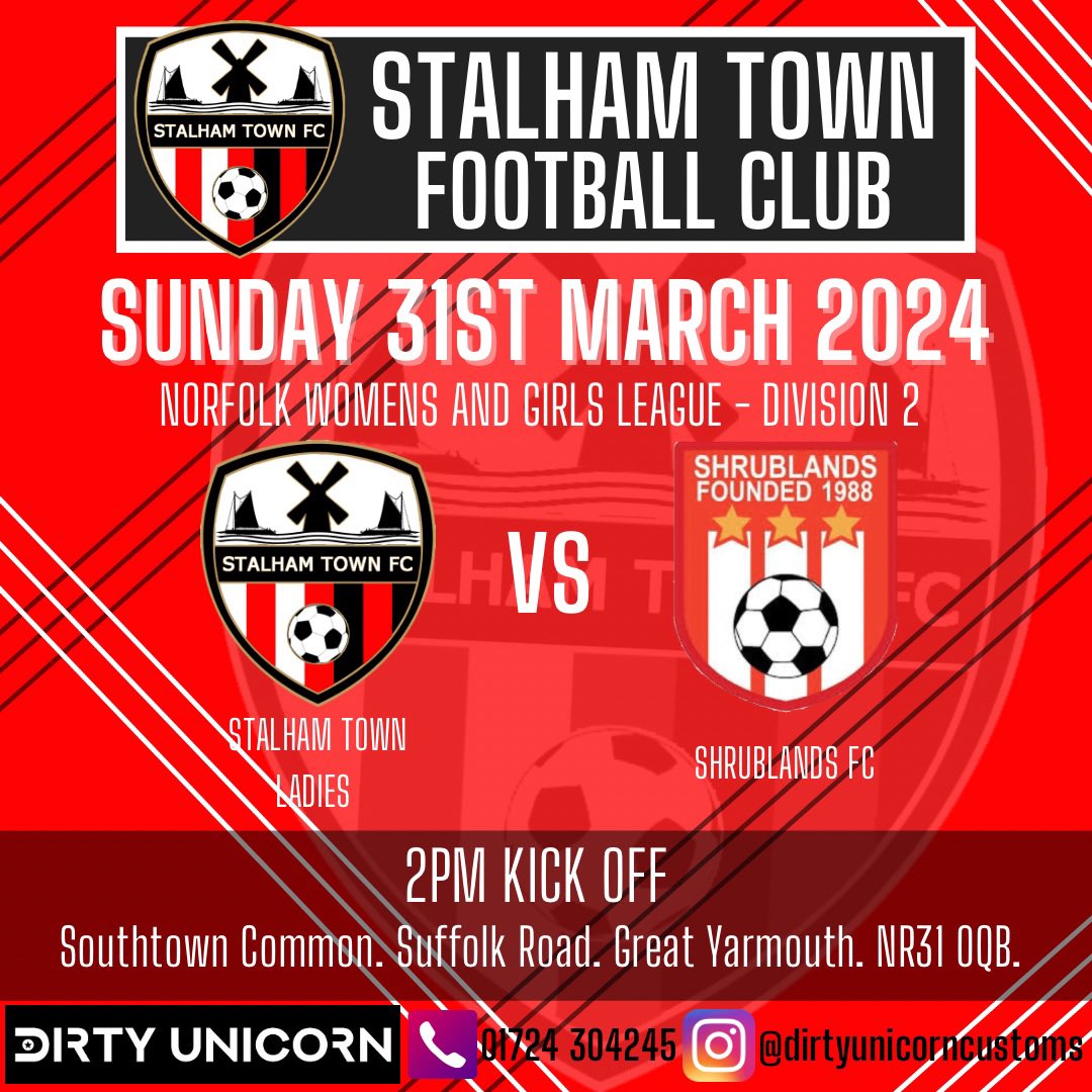 🔴 Away Game 🔴 The ladies travel to Shrublands this Easter Sunday in our next league fixture. #STFC #thereds #stalhamtownfc