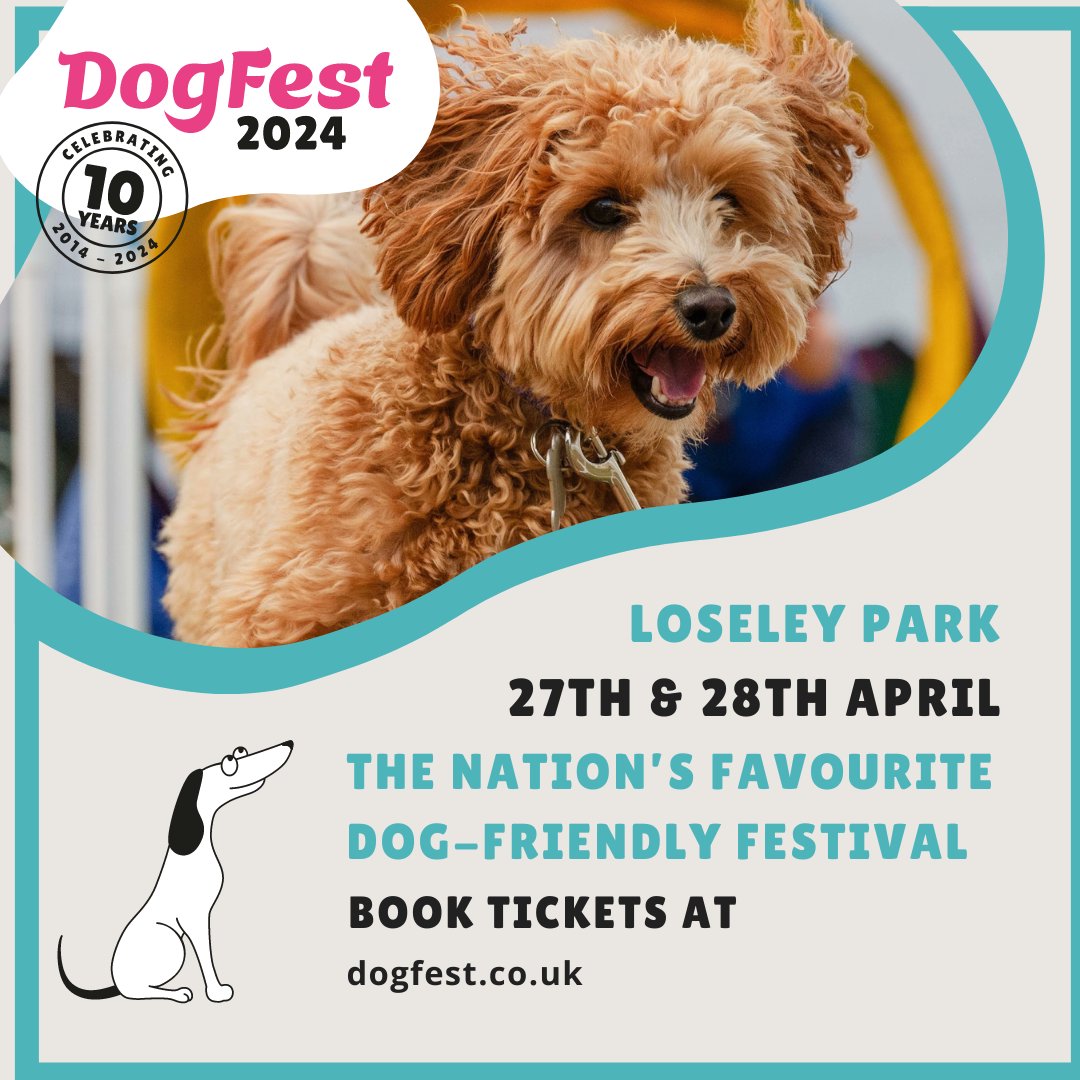 Come & see us @DogfestUK Loseley Park 27th & 28th April 👋 Dale, Karen & Lisa will be there to welcome you ❤️ We would love to see you For details see here dogfest.co.uk #dogsoftwitter #dogsofx #dogs