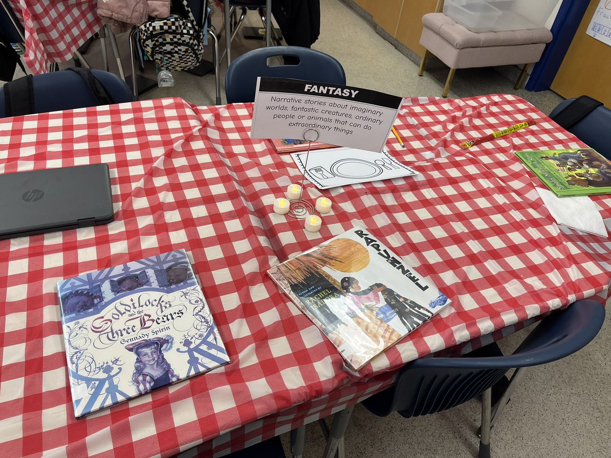 Book 📚 Tasting in 3rd grade today with @PaigeLPorter1 and students! @kimellis3677 and Ms. Porter are a dream team. What would you order from the menu? 📖 Which table/genre do you like best? @vbschools @VBTitleI @DrManigo @sarapmendez1
