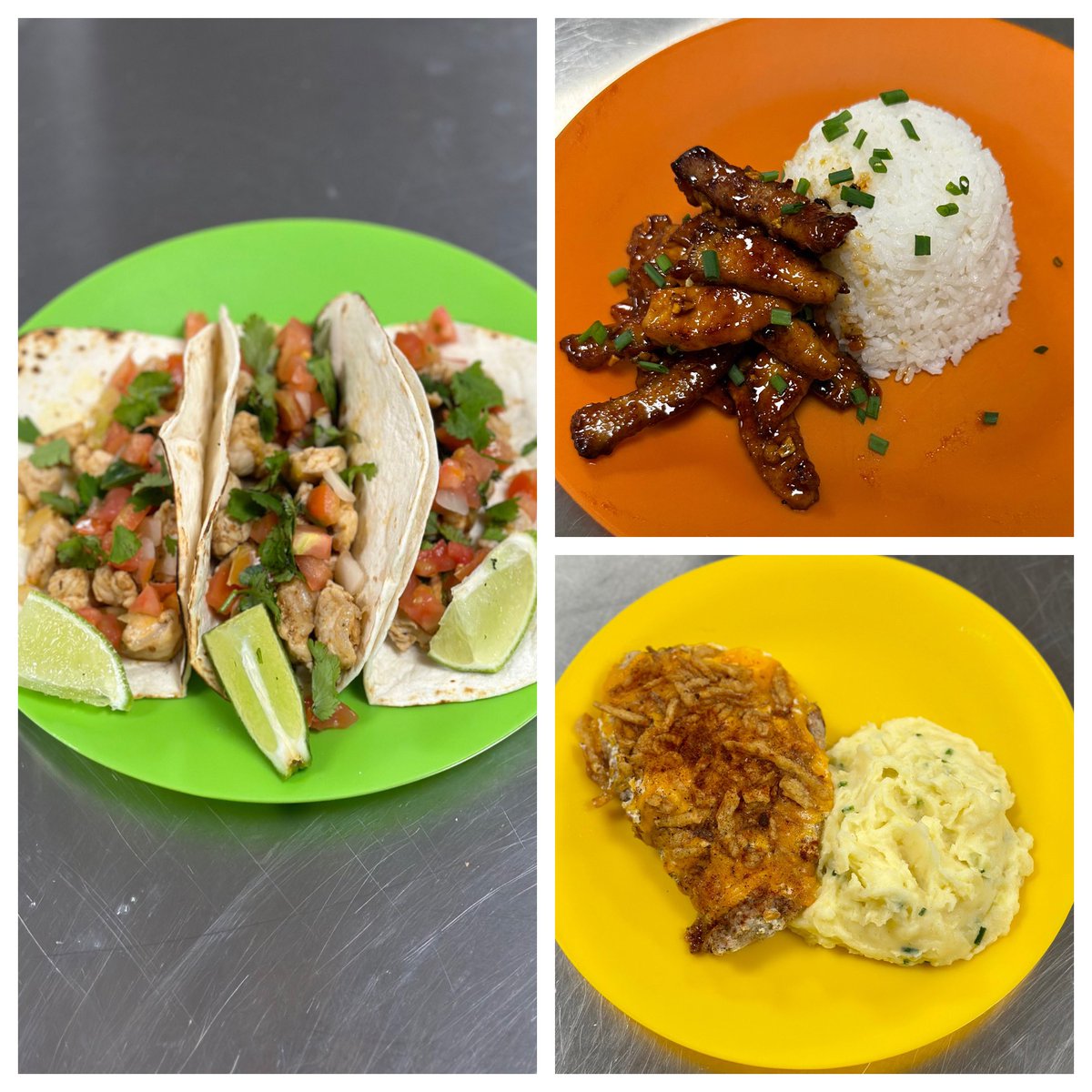 VHSRoom109's tweet photo. In level 2, we wrapped up a Poultry &amp; Meat unit this week! On the menu: Pork &amp; Lamb dishes! We even pulled out the grills for a few dishes &amp; made Lamb Grilled Flatbread &amp; Grilled Lamb Loin Chops w/Lemony Potato Wedges!! #isdstrong #FACS #teacherlife @ISDSchools @Vanhorn_falcons https://t.co/WI7O5Tnjdh