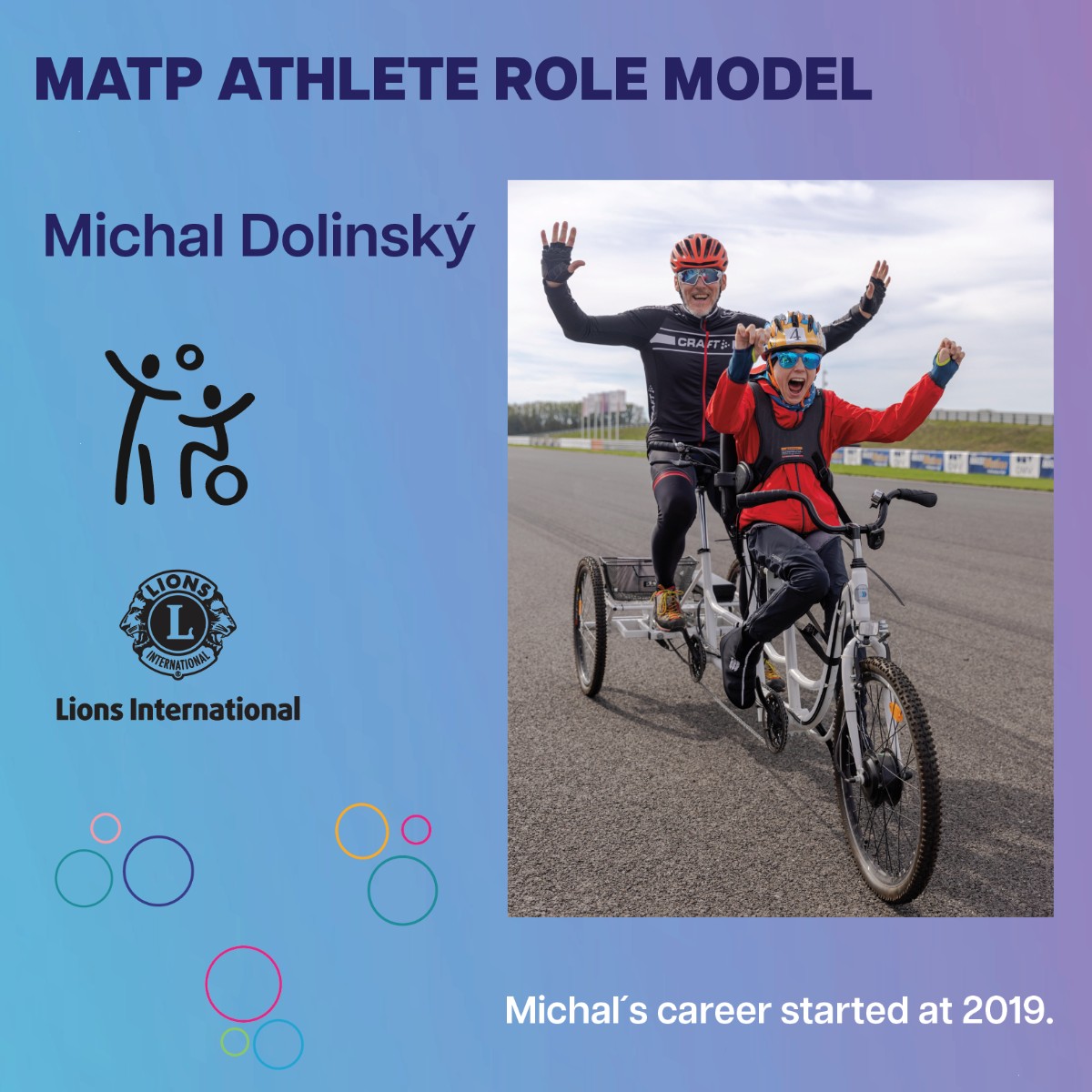 Introducing MATP ATHLETE ROLE MODEL Michal Dolinský! Michal is a cyclist and skier with Special Olympics Slovakia who is paving the way for more Motor Activity Training program (MATP) athletes to compete in sports. @soeuropeeurasia @lionsclubs #MATPAthleteRoleModel