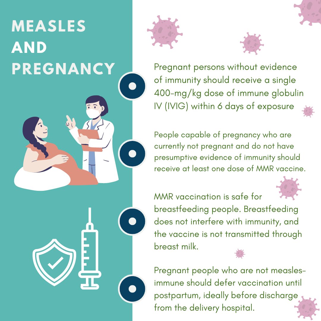 New guidance for pregnant people unvaccinated against #MMR was released by SMFM today. For more details and FAQs, please visit the Publications and Guidelines link in our bio.' #measles #vaccination #pregnancy