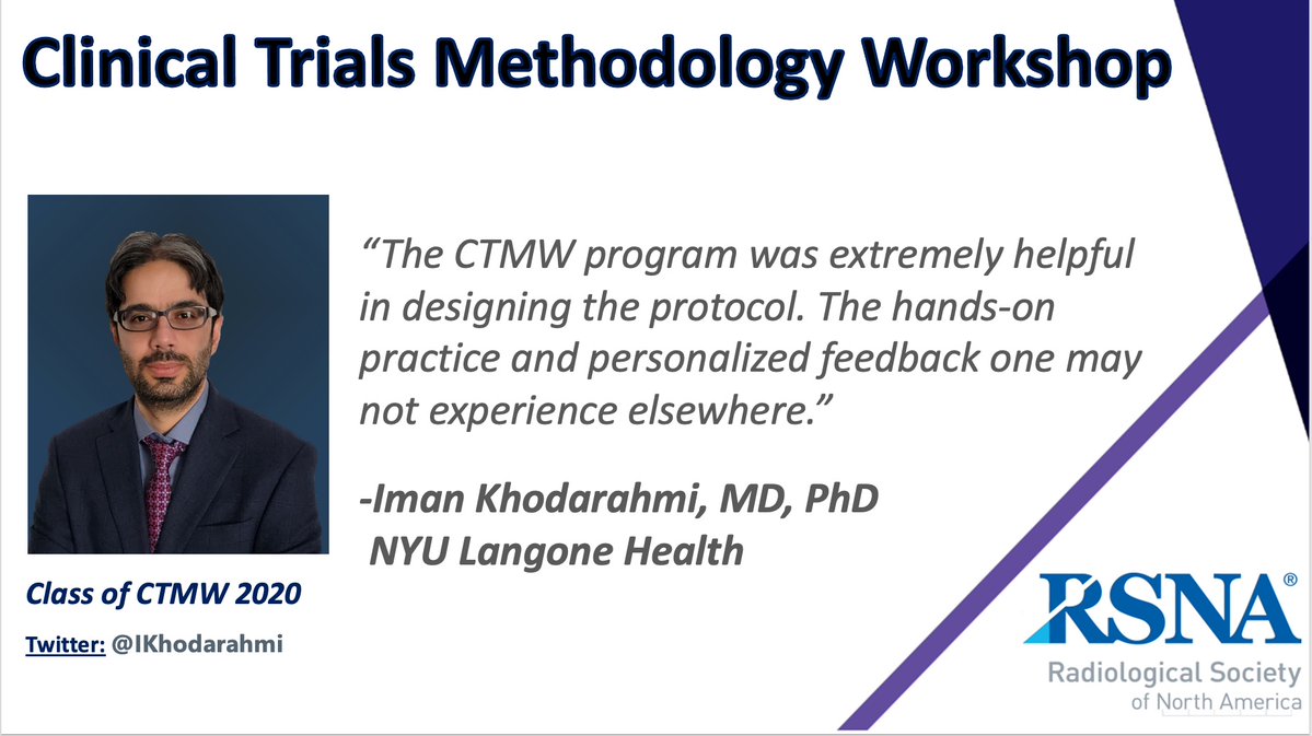 Radiologists, radiation oncologists and nuclear medicine physicians. Faculty of the #CTMW can help you write your clinical trial. Application deadline is July 15. @rsna @IKhodarahmi @NYUImaging tinyurl.com/mr27datf tinyurl.com/ms26c7cx