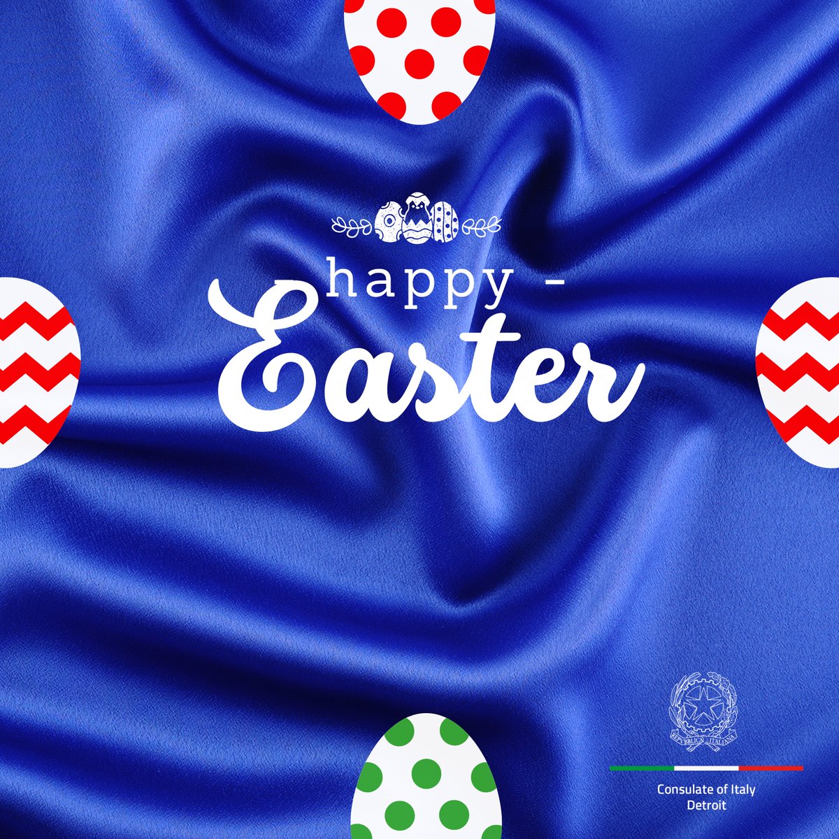 ItalyinDetroit's tweet photo. Happy Easter! 🐣🇮🇹
We wish you a wonderful holiday with … whoever you choose! You know how the saying goes in Italy: "𝘕𝘢𝘵𝘢𝘭𝘦 𝘤𝘰𝘯 𝘪 𝘵𝘶𝘰𝘪, 𝘗𝘢𝘴𝘲𝘶𝘢 𝘤𝘰𝘯 𝘤𝘩𝘪 𝘷𝘶𝘰𝘪"
 #BuonaPasqua #ItalianEaster #ItalyinDetroit https://t.co/n9y7Ux6SQV
