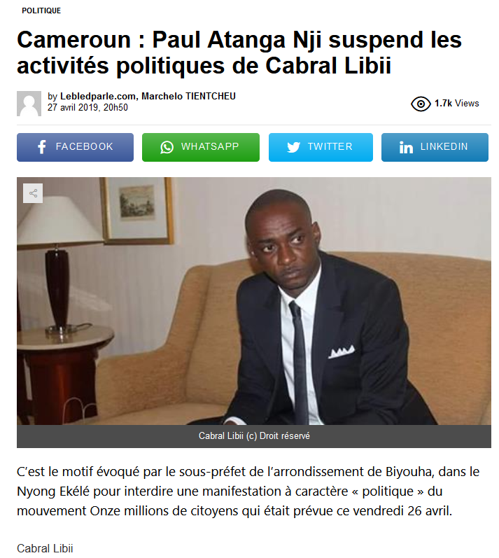 jtchoufang's tweet photo. Et à ce sujet, cet article paru en Avril 2019 rappelait via exemples, quelques situations rencontrées sur le terrain, notamment une interdiction de manifester qui avait suivi une décision de suspension des activités politiques de #Libii
https://t.co/XV4BNNRXyf https://t.co/4JAMZ1DLm9