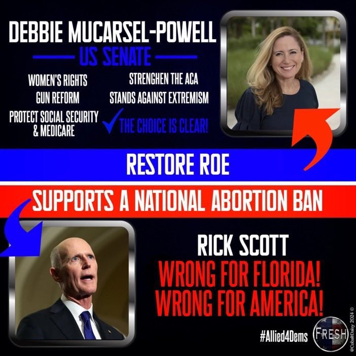 #ProudBlue 
#DemVoice1
#LiveBlue 
#Allied4Dems
#USDemocracy 

Rick Scott is wrong for FL. 
With so many Seniors in FL why would you allow a “fox in the henhouse”? 
Rick Scott stole millions of Medicare dollars in a fraud scheme and was never held accountable. 
#VoteHimOut