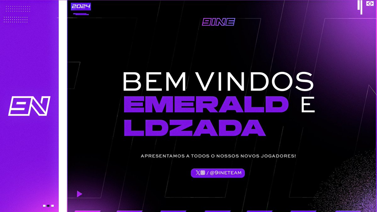 ctxgamingg's tweet photo. 9INE | Apresentação 
•
> É com grande honra que damos as boas-vindas à 9ine. Esperamos conquistas incríveis e inspiradoras neste emocionante percurso. Juntos, vamos alcançar novos patamares de sucesso! Bem vindos @oEmeraldGL e @1LDbrb 
•
> #Go9INE | #Avante9INE https://t.co/Jtx4aX6s6v