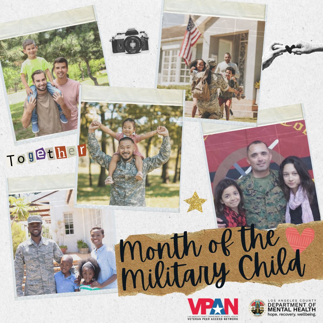 VPAN joins the nation in honoring military children during the month of April. This month we celebrate the strengths and sacrifices of children belonging to military families. We welcome referrals through the Veteran Peer Access Network (VPAN) Support Line: (800) 854-7771, *3.