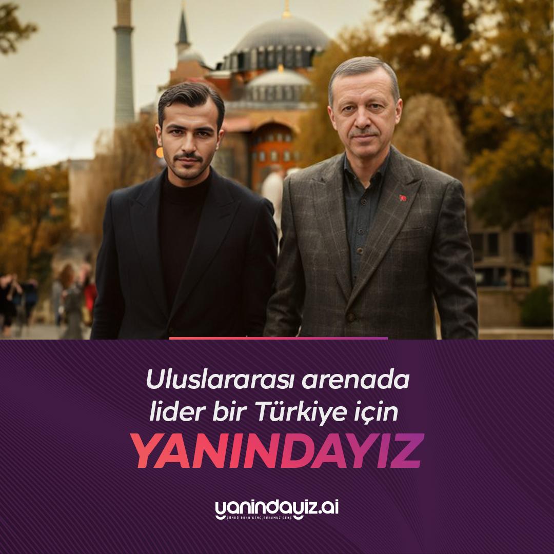 Fotoğrafınızı Cumhurbaşkanı ile birleştiren yanindayiz.ai ile Recep Tayyip Erdoğan ile yan yana olun. #Yanındayız