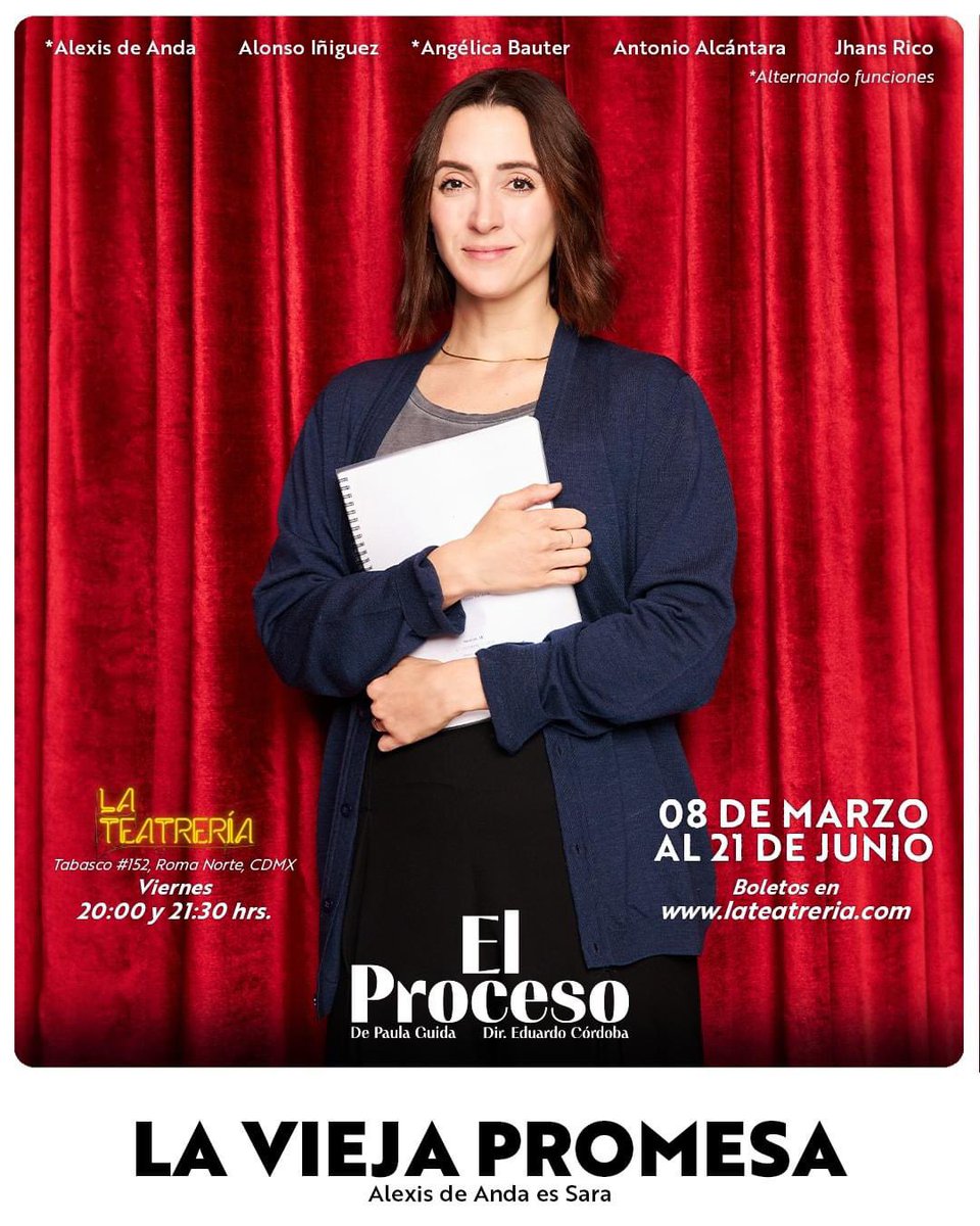 🚨 ¡Teatrerxs! 🚨 

Tengo 10 pases dobles para ir a ver hoy “EL PROCESO” a las 9:30PM en La Teatrería. 

➡️ ¿cómo ganártelos? 

1️⃣ Debes de seguirnos
2️⃣ Déjame tu nombre completo 
3️⃣ Cuéntame tu experiencia de la última obra que viste en La Teatrería