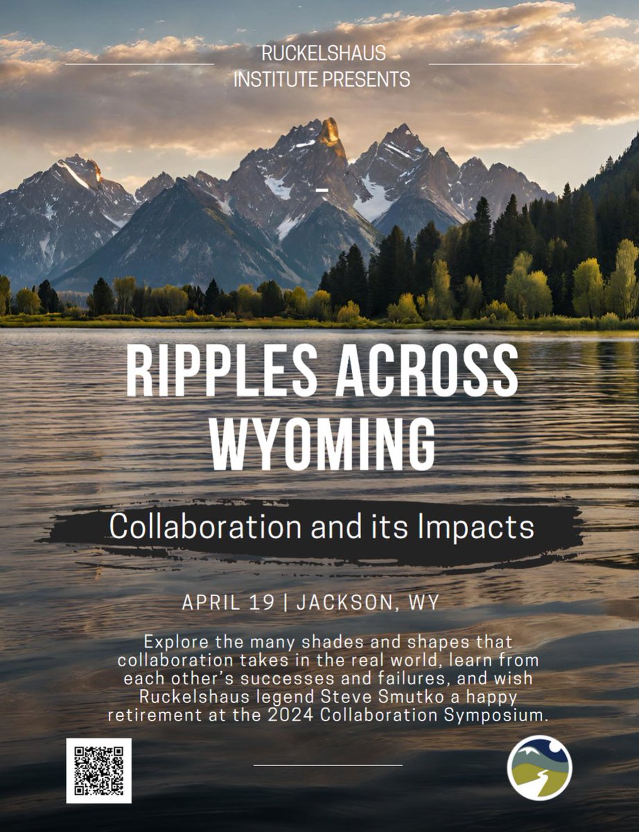 Can't make it to Confluence but craving connection with other collaborative minded folks? Join the @UW_Ruckelshaus April 19 in Jackson, Wyoming, for the 2024 Collaboration Symposium- Ripples Across Wyoming: Collaboration and its Impacts.

Learn more: uwyo.edu/haub/ruckelsha…
