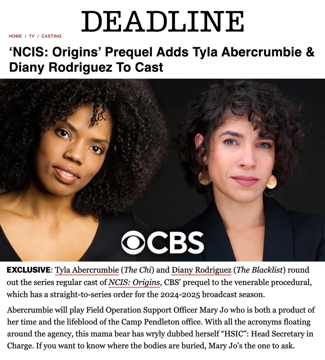 📺 TV news! Tyla Abercrumbie—TimeLine Company Member & RELENTLESS playwright—will be a series regular on CBS' upcoming NCIS: ORIGINS. Until then, you can see the FREE staged reading of Tyla's latest play, WHISKEY SOUR, at Raven Theatre on 4/5! raventheatre.com/stage/whiskey-…