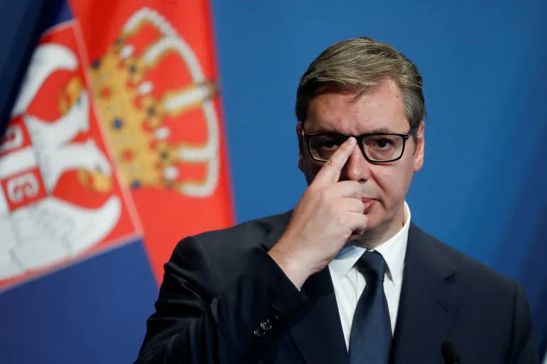 RealWarNews's tweet photo. 🇷🇸 President Vučić Warns: Cultural Genocide of Serbs in Kosovo Escalating 🚨 #Serbia #Kosovo https://t.co/SxK8HS8cEr