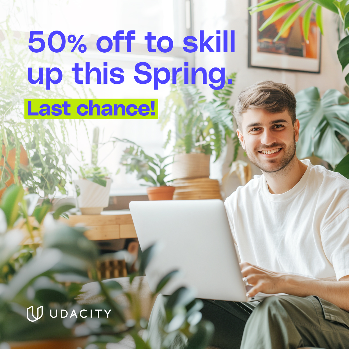 🌷Spring sale ends tonight! ⏳ Looking to add Generative AI to your developer toolkit? Curious about creating a custom chatbot using OpenAI? From now until 11:59pm PDT tonight, get access to these new courses and our entire catalog of skills for 50% off. bit.ly/3xdWxam