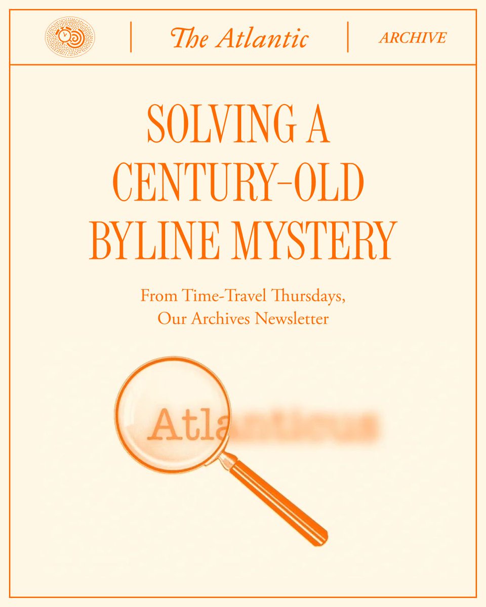 In 1910, an unknown writer foreshadowed the Titanic disaster. For the latest edition of Time-Travel Thursdays, @shansquared digs into The Atlantic’s archives and solves the mystery behind his byline: theatln.tc/iCPxPAvx