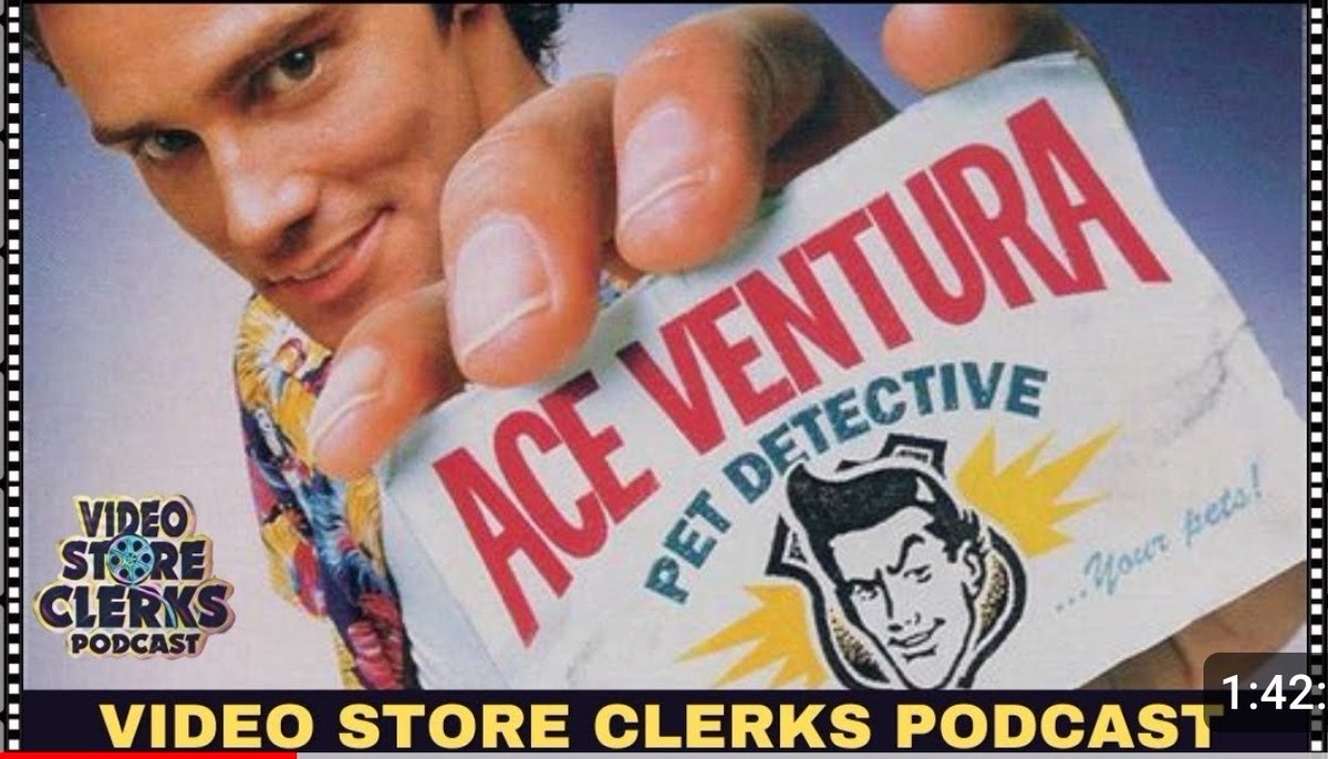 This week, the Video Store Clerks #Podcast celebrates the 30th anniversary of the hit comedy Ace Ventura Pet Detective! #alrightythen #aceventura #jimcarrey #film 

youtube.com/live/Ou3U30G7T…