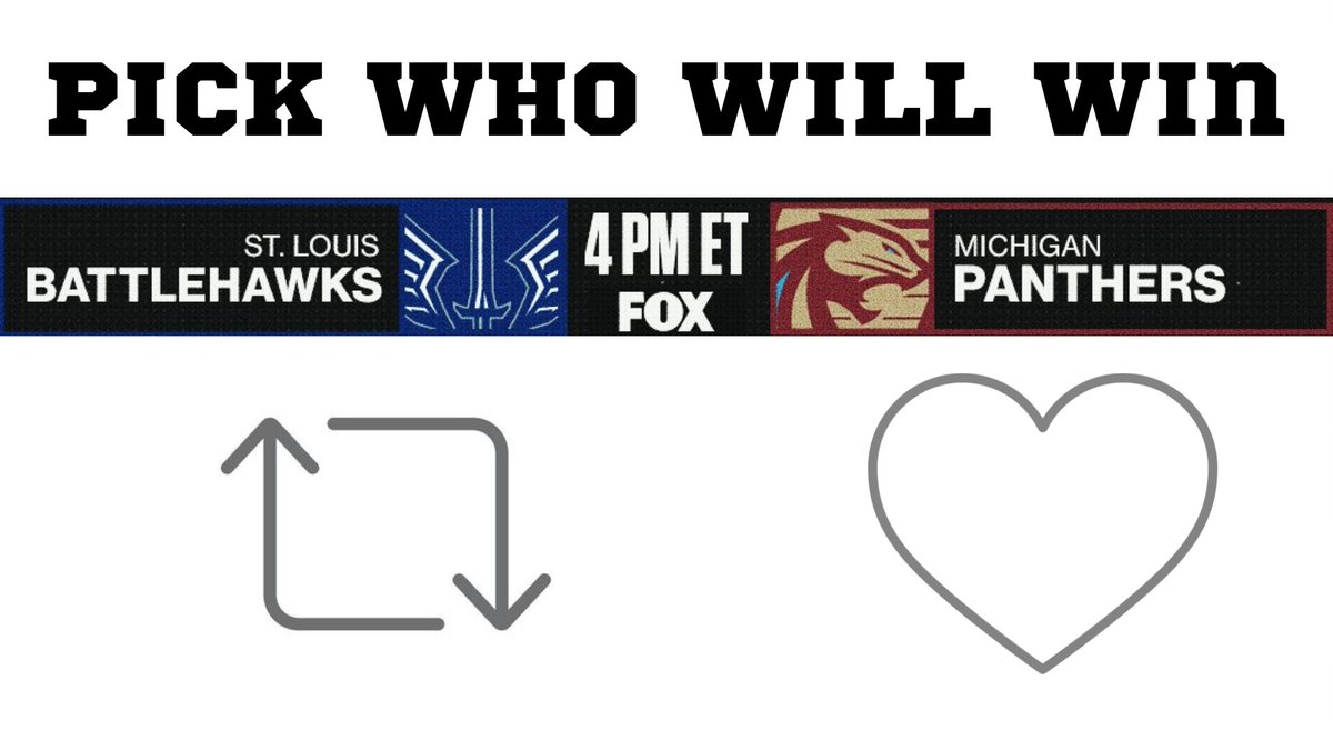 UFLNewsHubcom's tweet image. Who Will Win - St. Louis Battlehawks vs Michigan Panthers   RETWEET or HEART #UFL #UFL2024