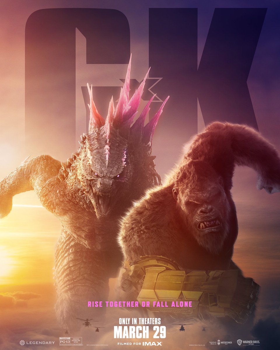 TCMF2's tweet photo. Just finished watching Godzilla X Kong and is was awesome 👀🔥🔥

• Great visuals
• Stacked monster battles throughout the entire movie 
• More depth to the monster lore 
• Godzilla and Kong having separate storylines then colliding together to defeat the new evil 
• The villain is the best one in the series 

If you like the monsterverse movies, you’ll like this 

PS5themes