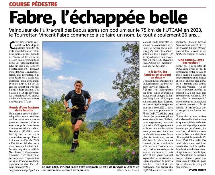 Bravo aux champions de notre collège! Nos élèves de la classe à horaires aménagés trail sont arrivées 3ème par équipe au championnat de France, grâce à Cléa Malausséna,Louise Nocel et Séréna Taravella !
Notre second de cuisine, Vincent Fabre est aussi une star !