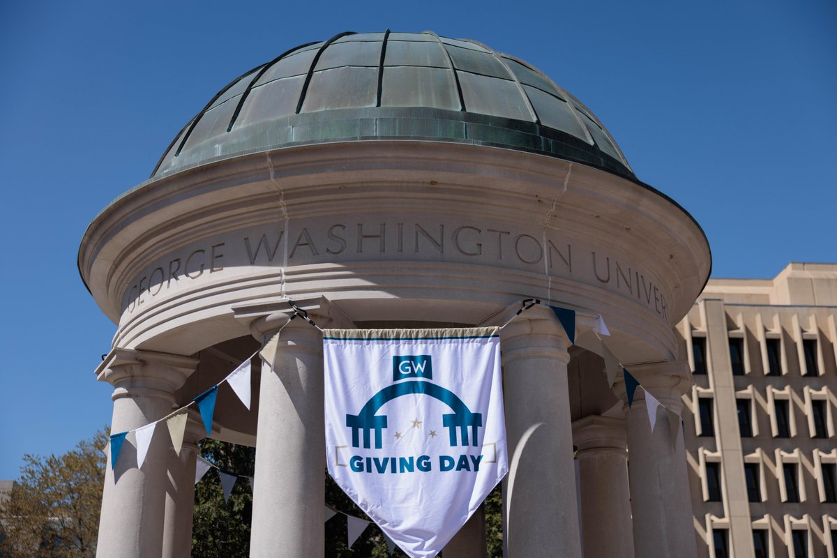 📆 Mark your calendar! The fourth annual #GWGivingDay is April 3-4. Join #GWSMHS from noon to noon EDT for 24 hours of giving and to support the areas at GW that matter the most to you. Get involved ➡️ bit.ly/3Vyepa9