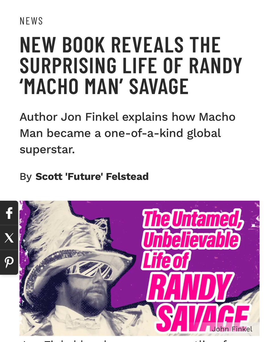 muscle_fitness's tweet image. NEW BOOK REVEALS THE SURPRISING LIFE OF RANDY ‘MACHO MAN’ SAVAGE

Author Jon Finkel explains how Macho Man became a one-of-a-kind global superstar.
By Scott &apos;Future&apos; Felstead 

Read Article: muscleandfitness.com 
@WWE 

#ArmsWorkouts #BackWorkouts #BeginnerWorkouts #FullBody…