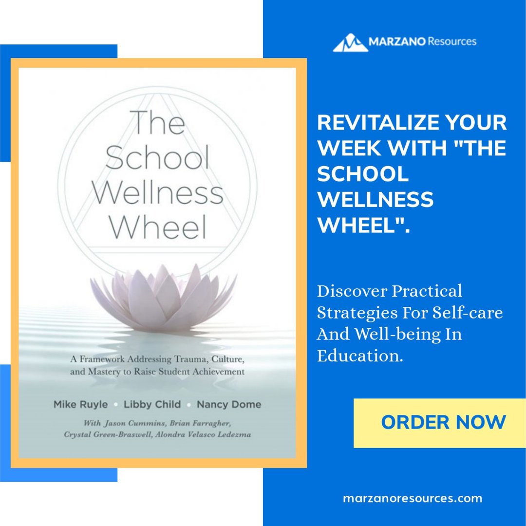 Need a boost? Rejuvenate with 'The School Wellness Wheel' 📖. Discover strategies for #EducatorWellness and self-care. Your Friday just got better! 🌟 Get your copy: bit.ly/3uBOsLj #FunFriday #TeacherCare #WellnessReads #SelfCare