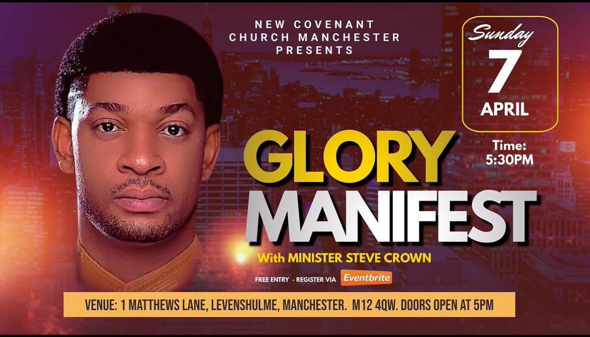 Hello MANCHESTER 🇬🇧.. we come in the Name Of YAHWEH DETAILS ON THE FLIER #stevecrown #kairostribe #thekabod #nationswillriseandsing