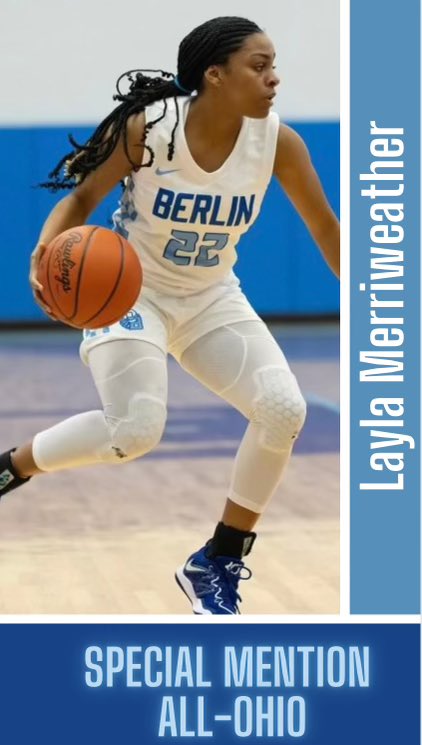Congratulations to @LMerriweather22 for her All-Ohio Special Mention honor! Well deserved and hard earned! 💪🏻🐻🏀@Todd_spinner @BerlinBearsAD #HardWorkPaysOff #TEAM #ClawsUp
