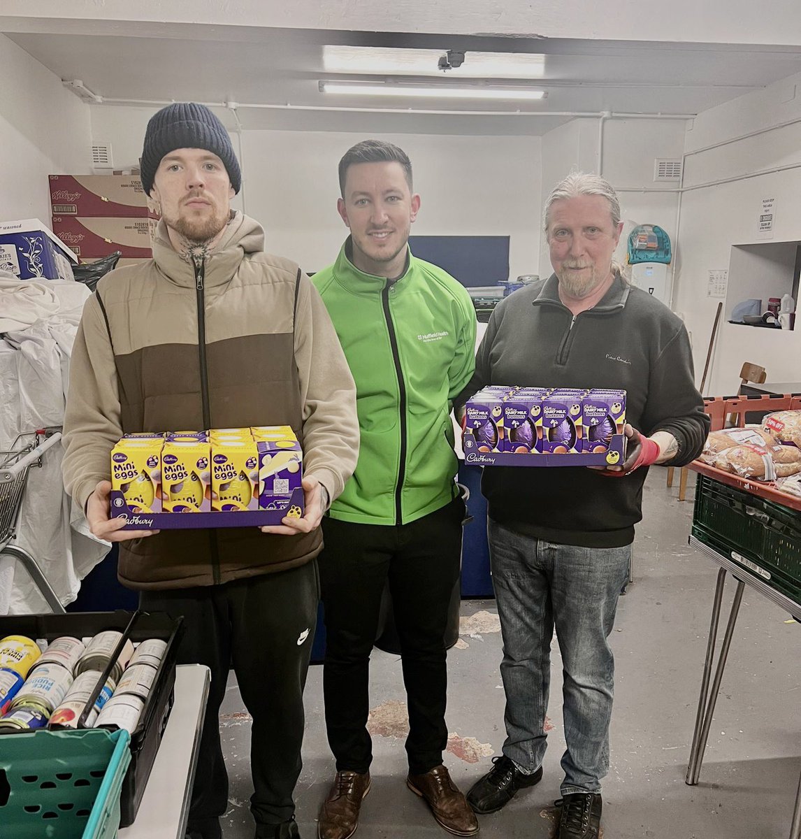 A huge thank you to all @NuffieldHealth staff from Wolverhampton and Shrewsbury for the generous donation of Easter Eggs which we have distributed to our service users. 🐣🤝🙌