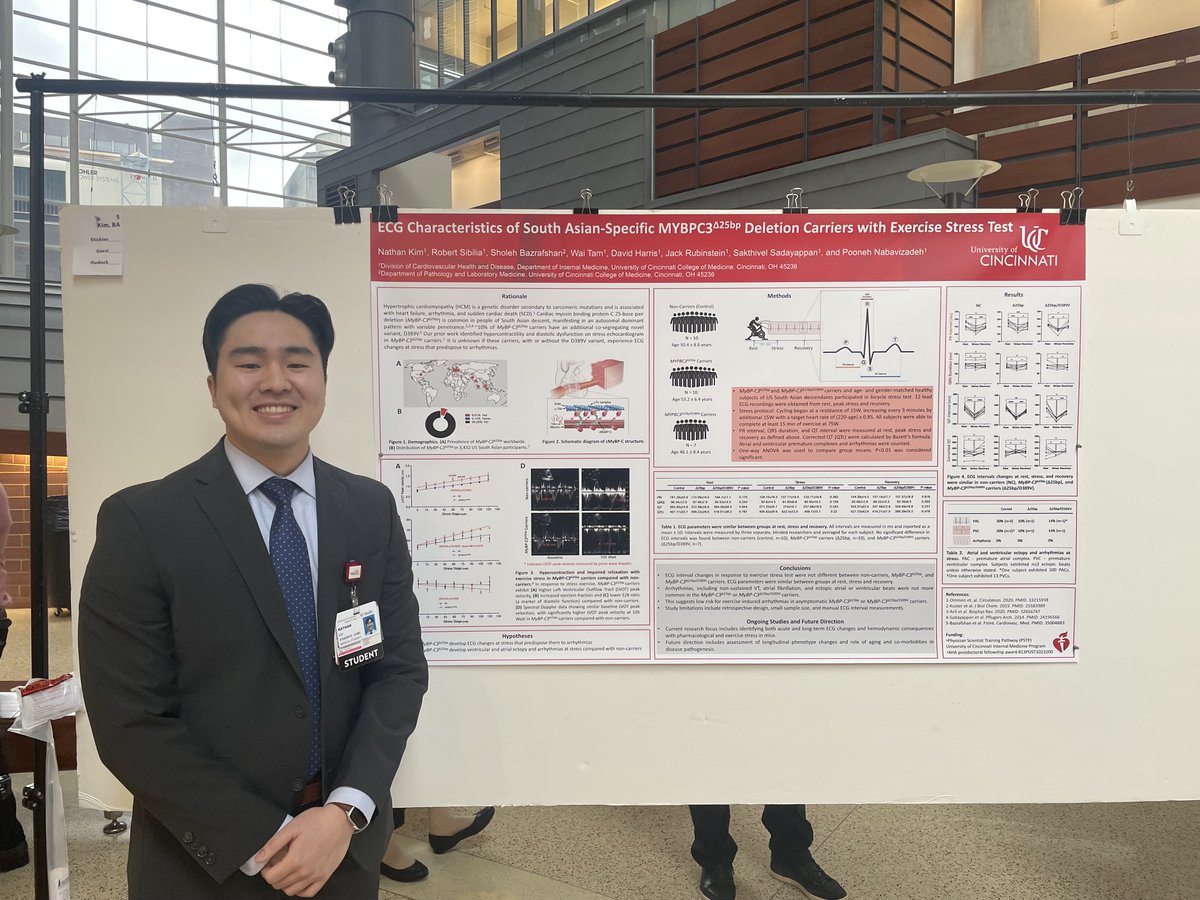 🌟Congratulations to Nathan Kim, MS3 <a href="/thenathankim/">Nathan Kim</a>, for achieving first place🥇 in the poster competition in the clinical research category at the UC 13th Annual Department of Medicine Research Symposium! This is a remarkable achievement and we are very proud of him.