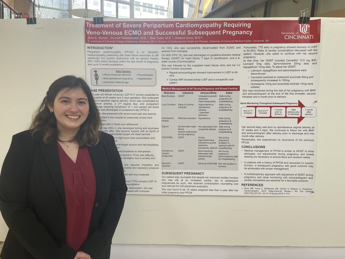 🌟Congratulations to Julia Kumar MS3 <a href="/juliaekumar/">Julia Kumar</a>, for achieving second place🥈 in the poster competition in the clinical case report category at the UC 13th Annual Department of Medicine Research Symposium! This is a remarkable achievement and we are very proud of her.