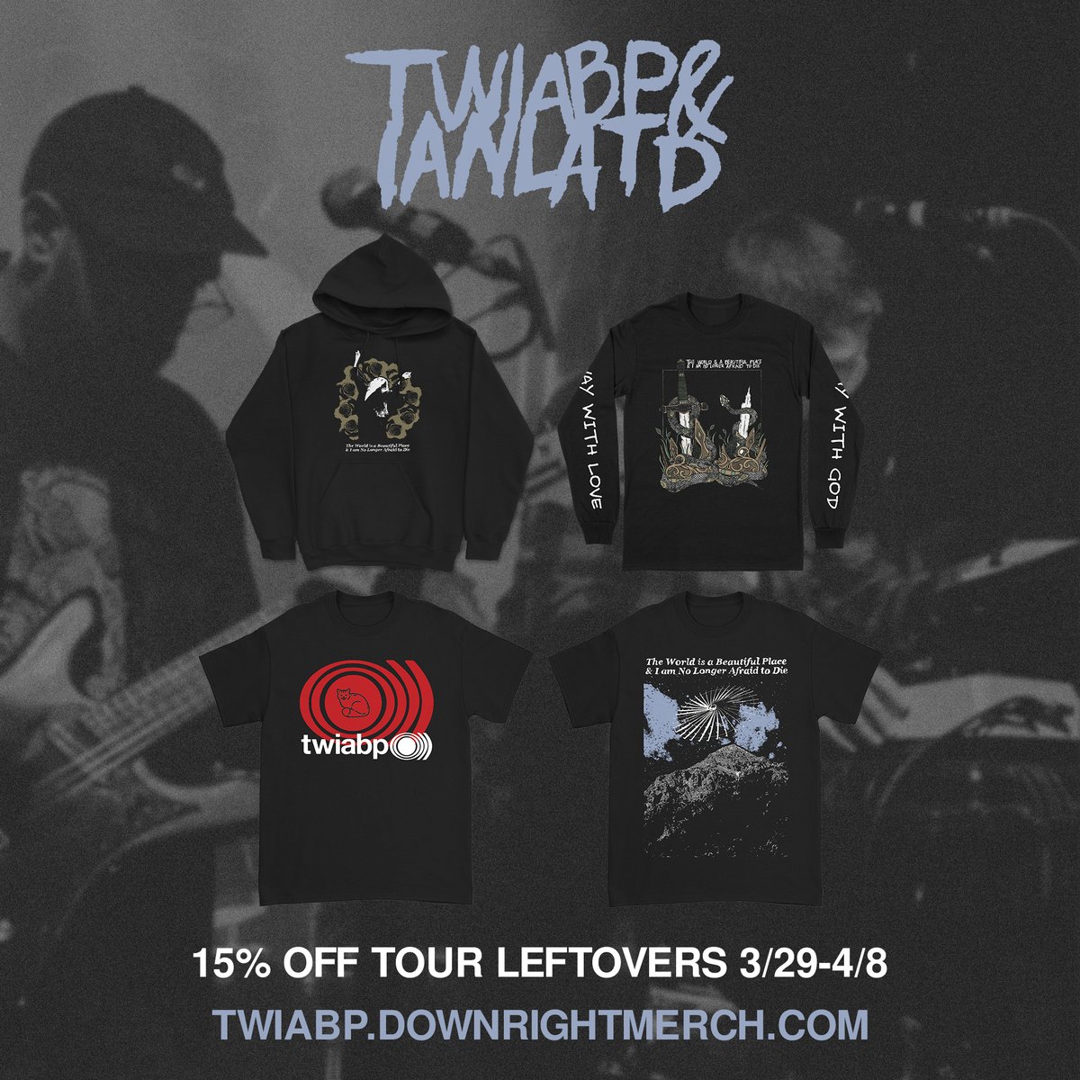 More items added to @twiabp store! Plus save on 15% on tour merch! twiabp.downrightmerch.com