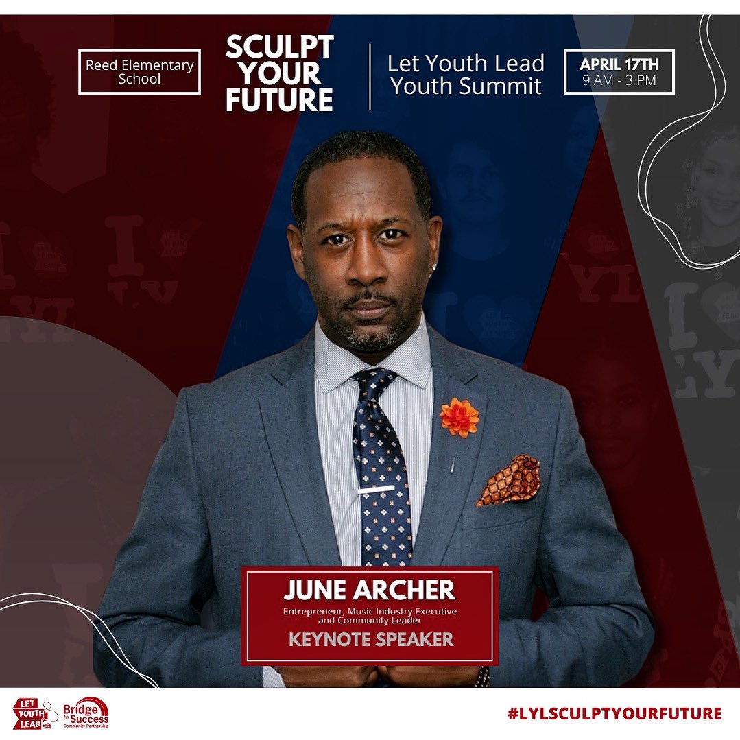 🌟 Exciting news! Join us at the 'Sculpt Your Future' Youth Summit featuring the incredible June Archer as our Keynote Speaker! From his beginnings in R&amp;B music to becoming CEO of Eleven28 Entertainment Group, June is a true inspiration.#SculptYourFuture #KeynoteSpeaker #DreamBig
