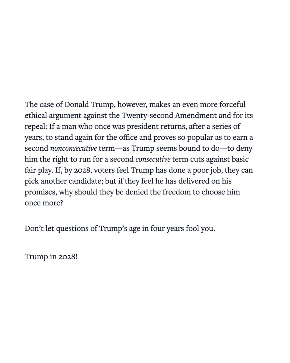 Partner of Trump’s Project 2025 calls for abolishing the 22nd Amendment, allowing Trump to be in office forever