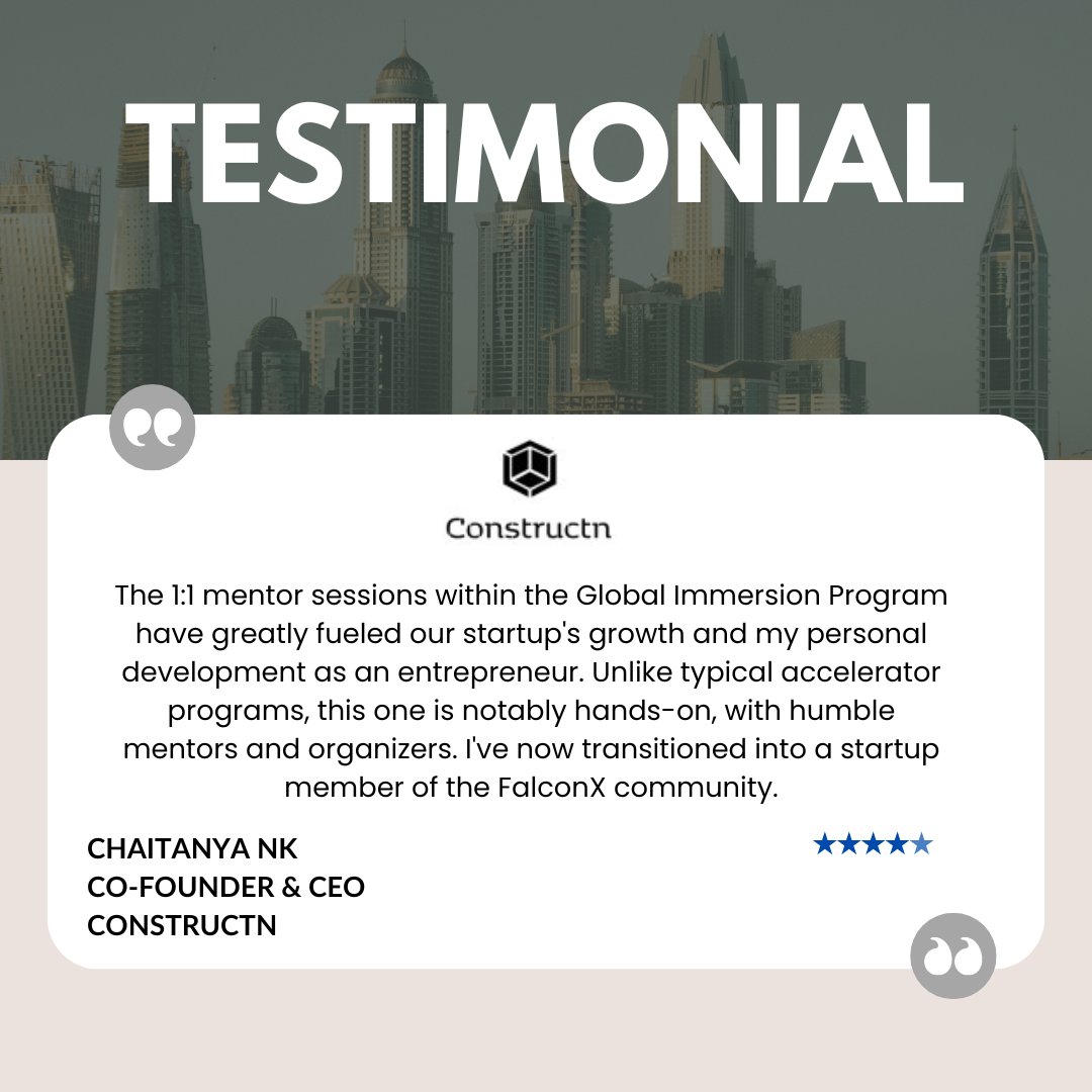 FalconXGateway's tweet image. FalconX Global Immersion Program: our track record
- 50% startups raised > $3.5 million
- 38% began with an idea, pivoted post-program, achieving a robust Product-Market-Fit
-70% secured major clients, while some underwent successful acquisitions
Apply: falconx.vc/programs/