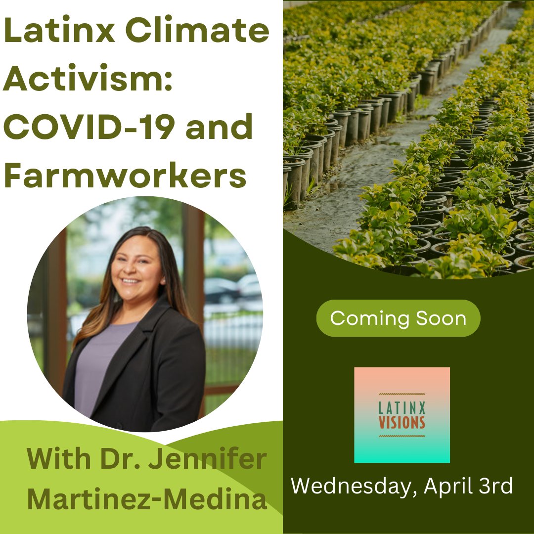 Join us next week, Wednesday, April 3rd, for the 3 episode of our 6th season! This month we discuss COVID-19 and Farmworkers with our guest speaker Dr. Jennifer Martinez-Medina. - - -Stay tuned!