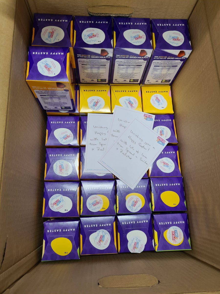 A huge thank you to @spreadasmileuk for these delicious treats for the CYP on the ward over the Easter weekend. I’m sure they will find this eggtastic! @RainbCyp @NewhamHospital @BakahJosephine