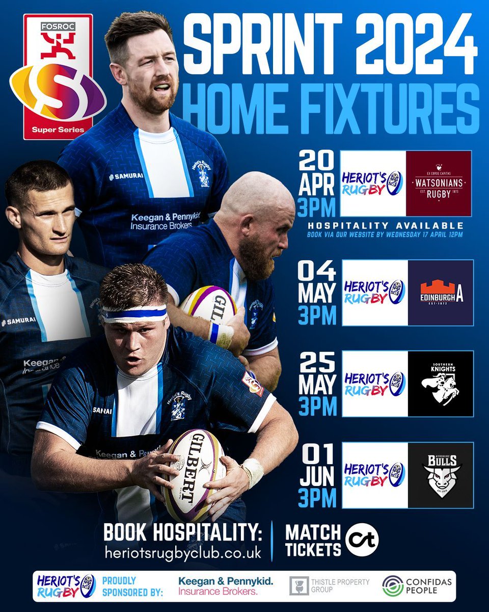 🎟️ | 𝗦𝗣𝗥𝗜𝗡𝗧 𝟮𝟬𝟮𝟰🔹

Our Goldenacre Match Tickets are now available! 🏉

Via <a href="/citizenticket/">Citizen Ticket</a> - buff.ly/3vozRDZ 

20 April Hospitality also available: BOOK NOW - buff.ly/4aAASaI 

C  O  Y  N