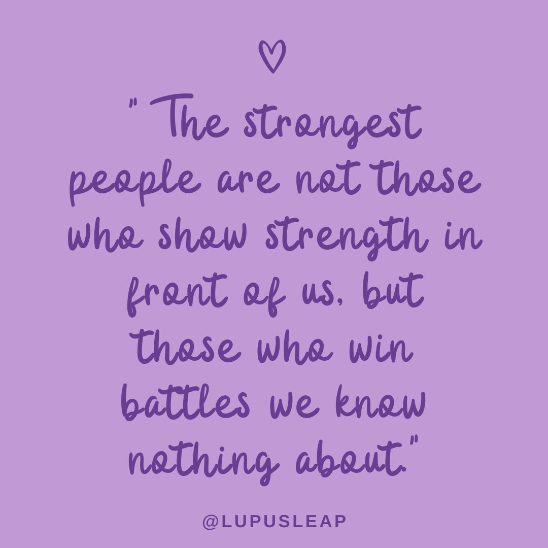 So many people battle invisible illnesses that we often overlook. Let's celebrate the resilience of those facing unseen challenges every day. Your strength is inspiring! Happy Friday #InvisibleIllness #QOTD #lupusleap