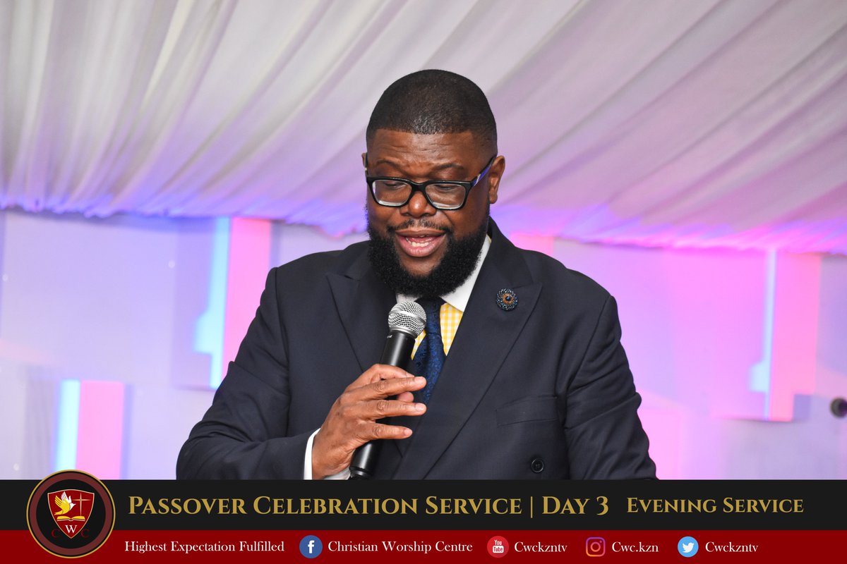 CWCKZNTV's tweet image. Passover Celebration Service | Day 3 Evening service
(The Blood Covenant) with Minister M Mtamabi.

Our services continue till Sunday Afternoon, we look forward to seeing you this Passover.

#cwckzn #highestexpectationsfulfilled