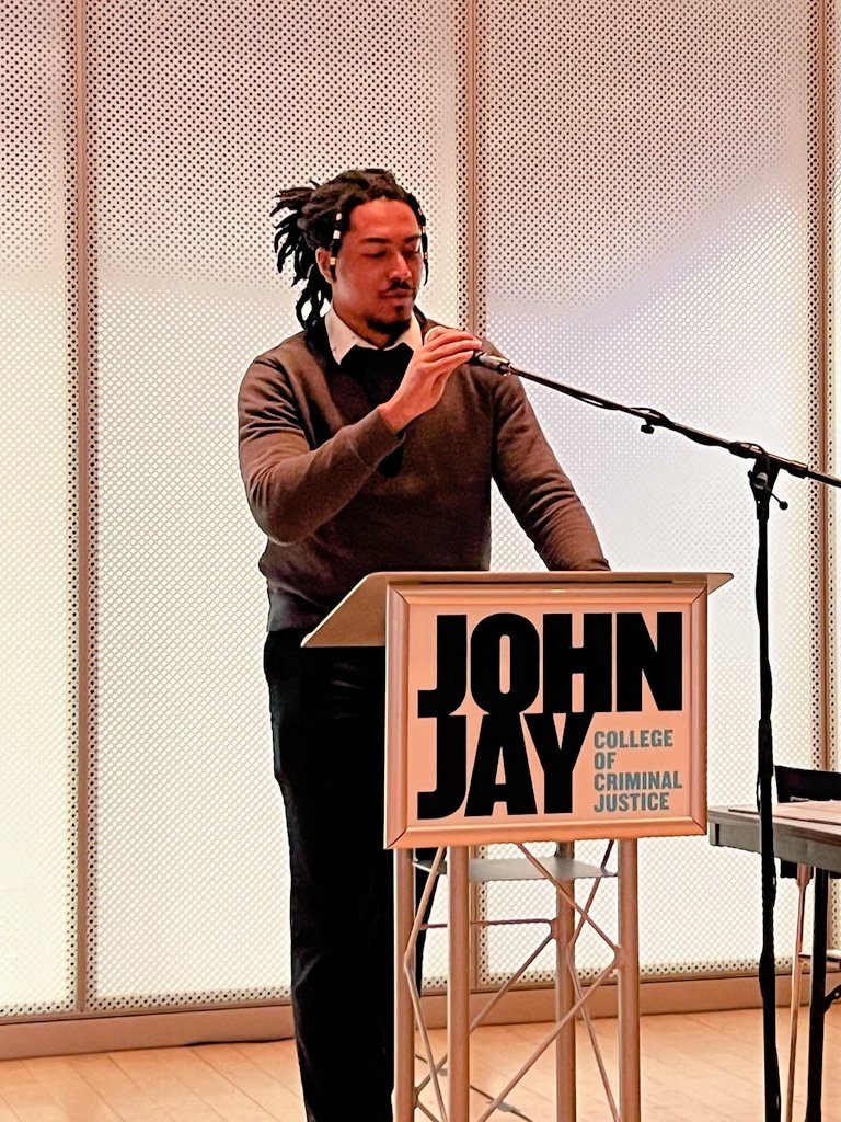 AkilFletcher's tweet photo. I can not explain how grateful I am to speak at John Jay again. @ShonnaTrinch and Dr. Snajdr were two of the first people to give me a shot at research, when others were telling me to rethink grad school because I had my daughter at 19. Big thanks to the Anthr dept for having me! https://t.co/f5NVYTs71a