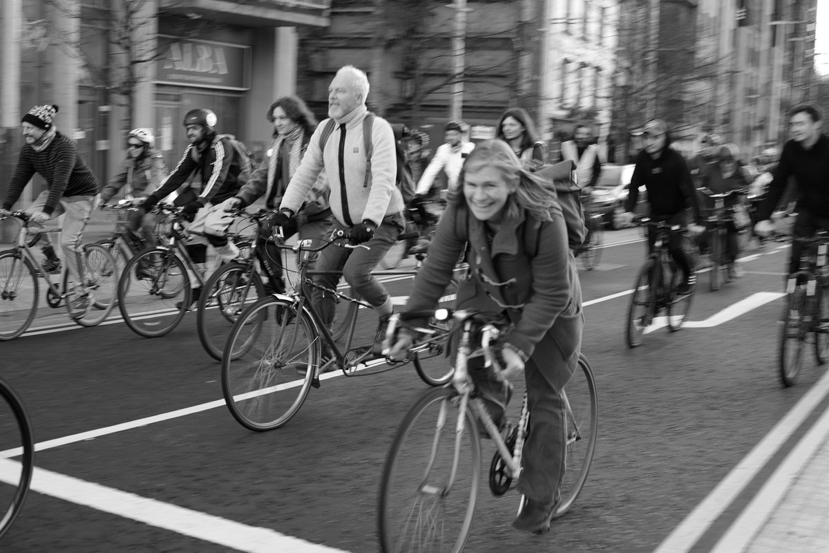 Collective bike energy this evening in Belfast with #CriticalMass.