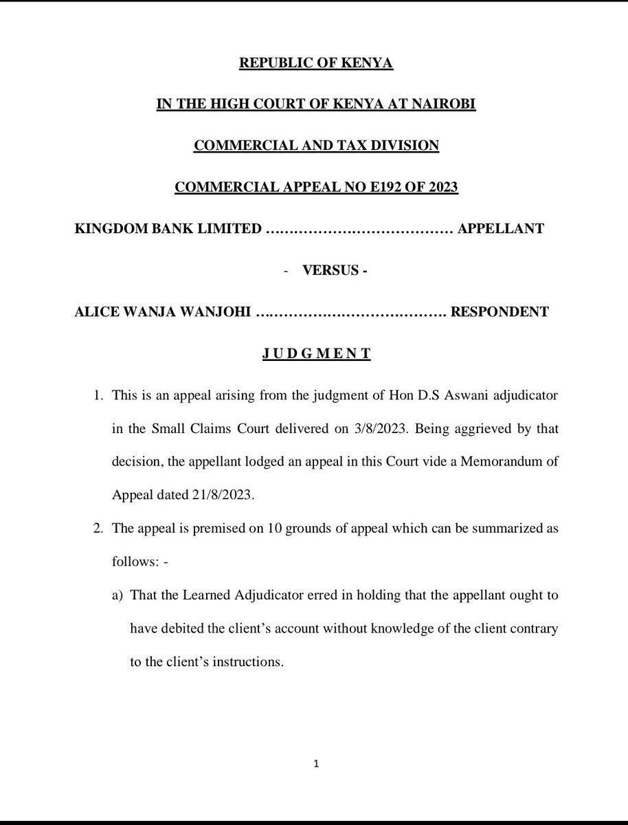 Can a Bank be liable for money erroneously sent to its customer?

An interesting decision by Justice Mabeya, the presiding judge of the Milimani High Court Commercial and Tax Division.

In this case, Wanja erronously sent Kes. 50,600/=  to an Mpesa till linked to Kingdom Bank..