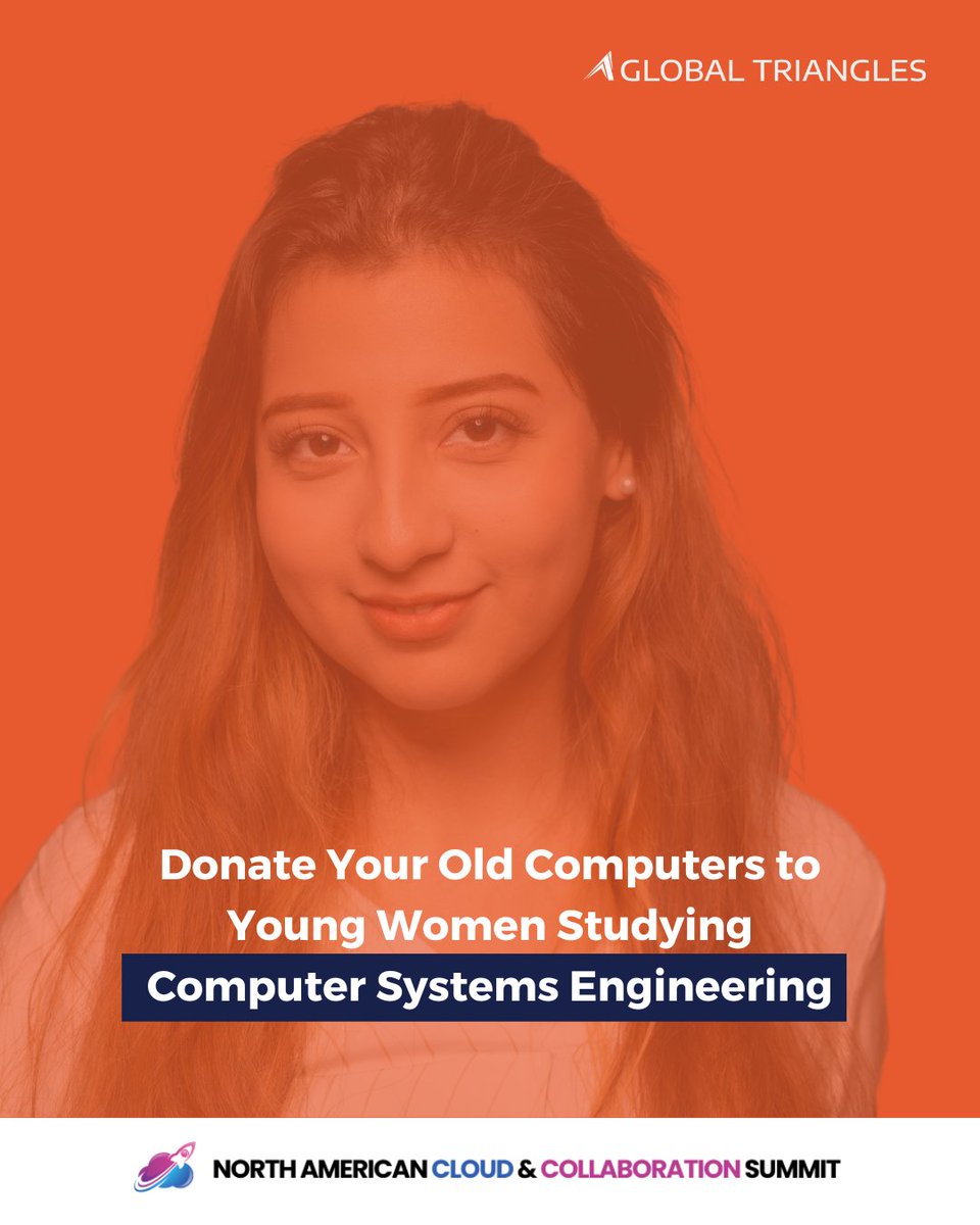 NACS sponsor Global Triangles is collecting used laptops to help women studying computer science complete their education. And you can help! Bring your old gear with you to the event and they'll make sure it gets put to good use. Learn more at bit.ly/3PDaapU.