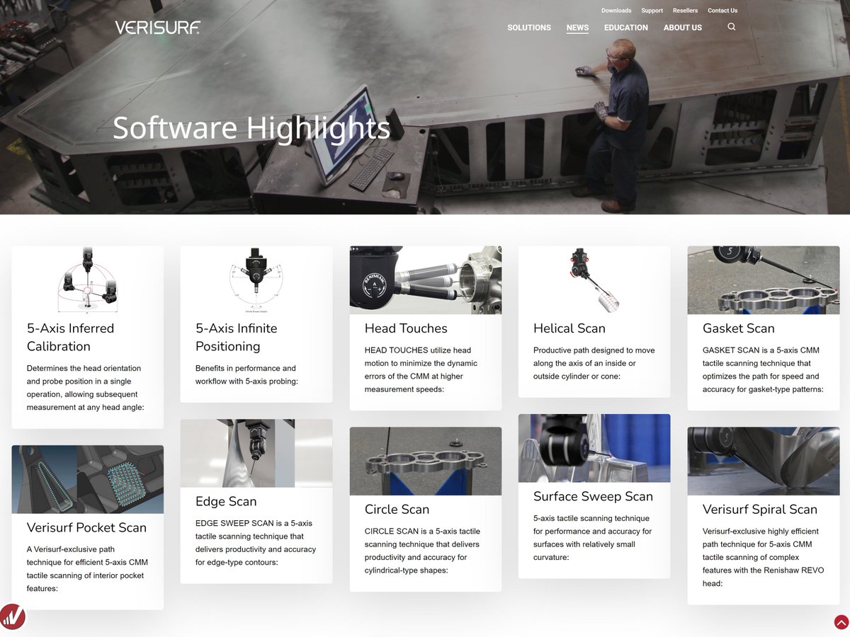 verisurf's tweet image. In March, Verisurf showcased Renishaw&apos;s REVOlutionary technology, which keeps pace with advanced 5-axis machining, mill-turn, and additive manufacturing. Verisurf is proud to share it with you. Visit zurl.co/Yr10 now.

#verisurf #mastercam #cmmprogramming #metrology