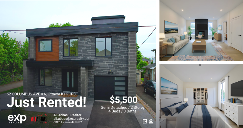 🔥𝐉𝐔𝐒𝐓 𝐑𝐄𝐍𝐓𝐄𝐃🔥
𝟔𝟐 𝐂𝐎𝐋𝐔𝐌𝐁𝐔𝐒 𝐀𝐕𝐄 #𝐀, 𝐎𝐭𝐭𝐚𝐰𝐚 𝐊𝟏𝐊 𝟏𝐑𝟑
Congratulations to my Landlord on successfully renting out his exquisite property in such a prime Ottawa location!
Planning to Rent your property? 
Contact me 613.266.6532📞
#ottawarealestate