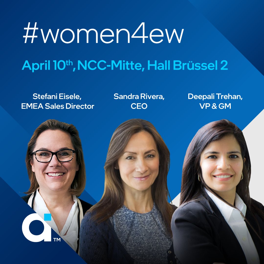 We're thrilled to sponsor #women4ew networking event at #EW24, where our CEO Sandra Rivera, VP & GM Deepali Trehan and EMEA Sales Director Stefani Eisele will be sharing their experiences. 👉 intel.ly/3vx5gUF #Womenintech #womensupportingwomen #FPGAinnovation #Embedded