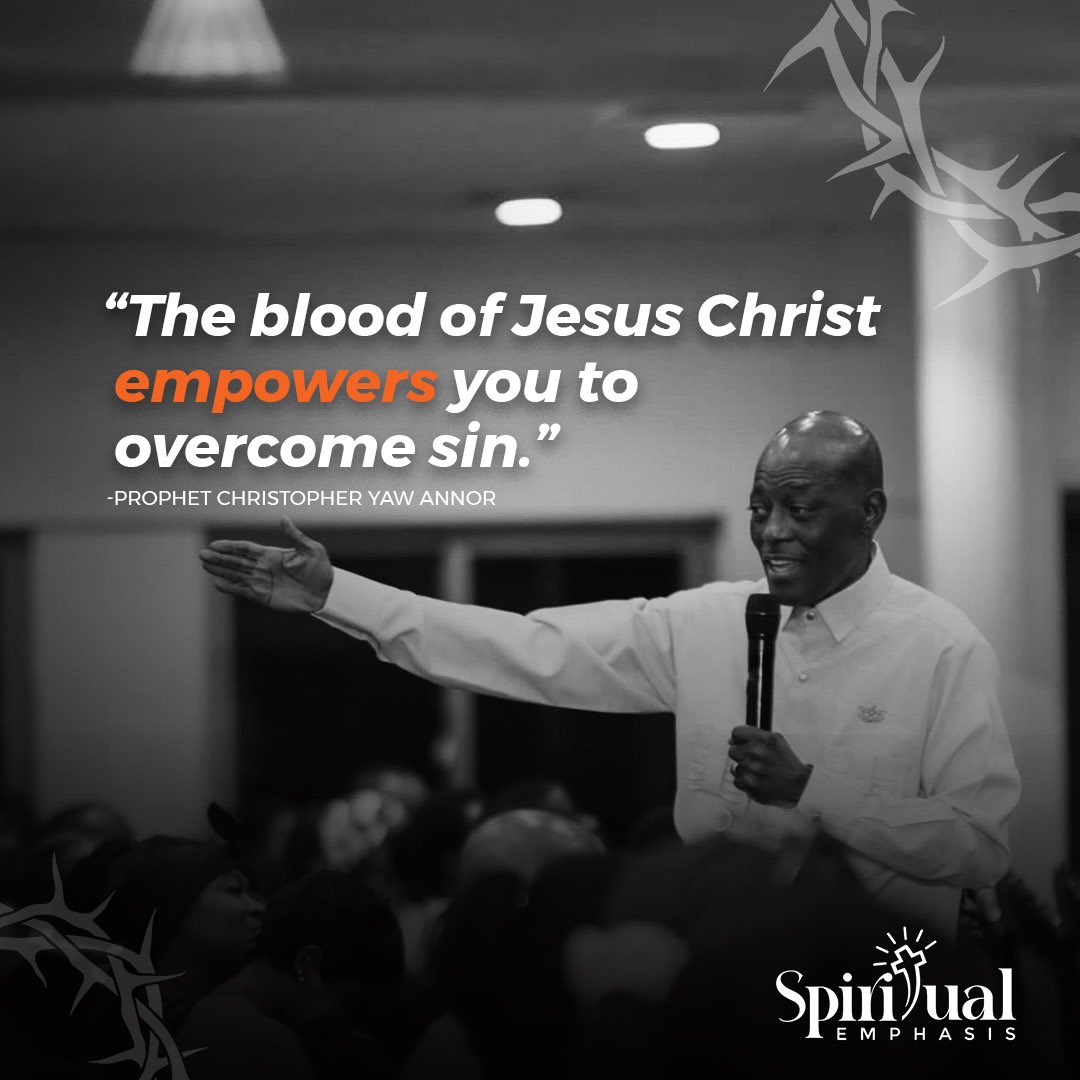 The blood of Jesus empowers you to overcome sin. 

#SpiritualEmphasis