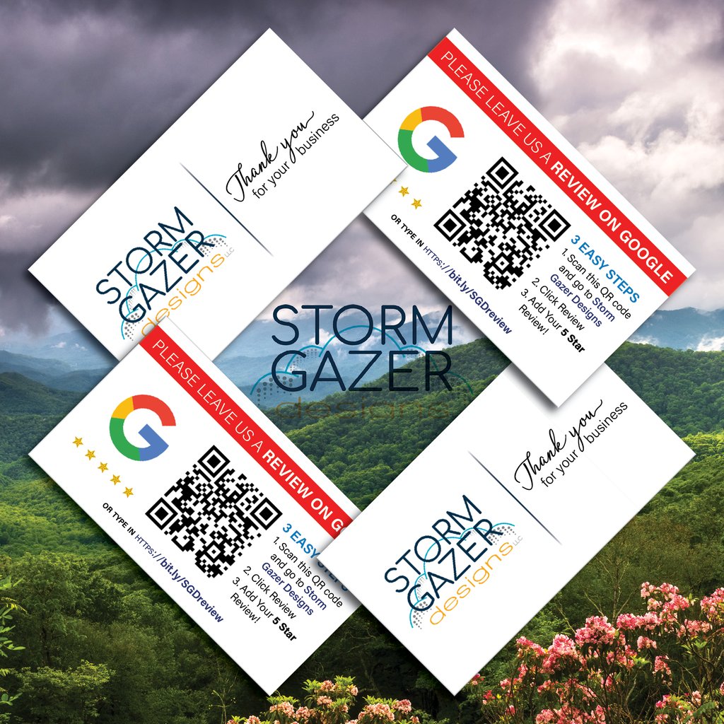 Storm_Gazer's tweet photo. Turn those happy clients into positive reviews!
Get custom business cards with QR codes for easy Google Reviews. Stand out &amp; boost your Waynesboro, Staunton, Augusta County business. Easy for customers to leave a review with just a scan of their phone. #GraphicDesign https://t.co/SZJMdCEC1W